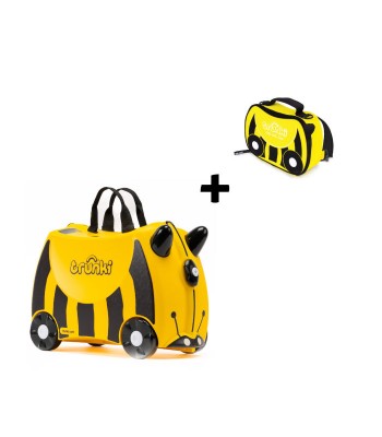 Trunki komplet kovček čmrlj Bernard in rumena torbica za malico