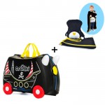 Trunki komplet kovček pirat Pedro in črna odejica